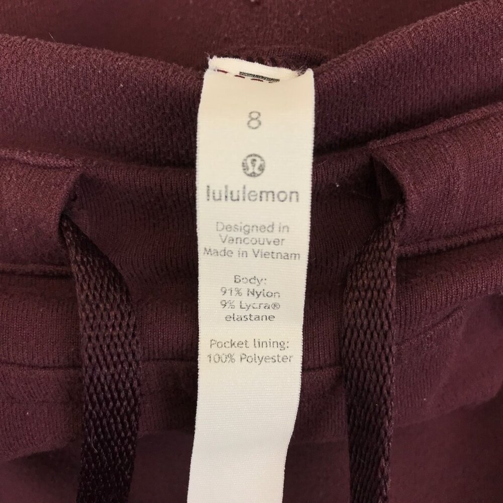 Lululemon Scuba High Rise Jogger Size 8 maroon - Picture 4 of 9